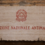 Direzione nazionale antimafia (sign on a building we passed in Rome, Italy)