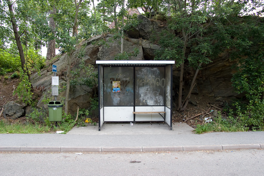 Bus shelter in Grovika, Kristiansand