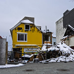 Building demolished by fire brigade