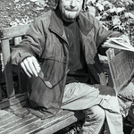 On a bech in a park in Chester