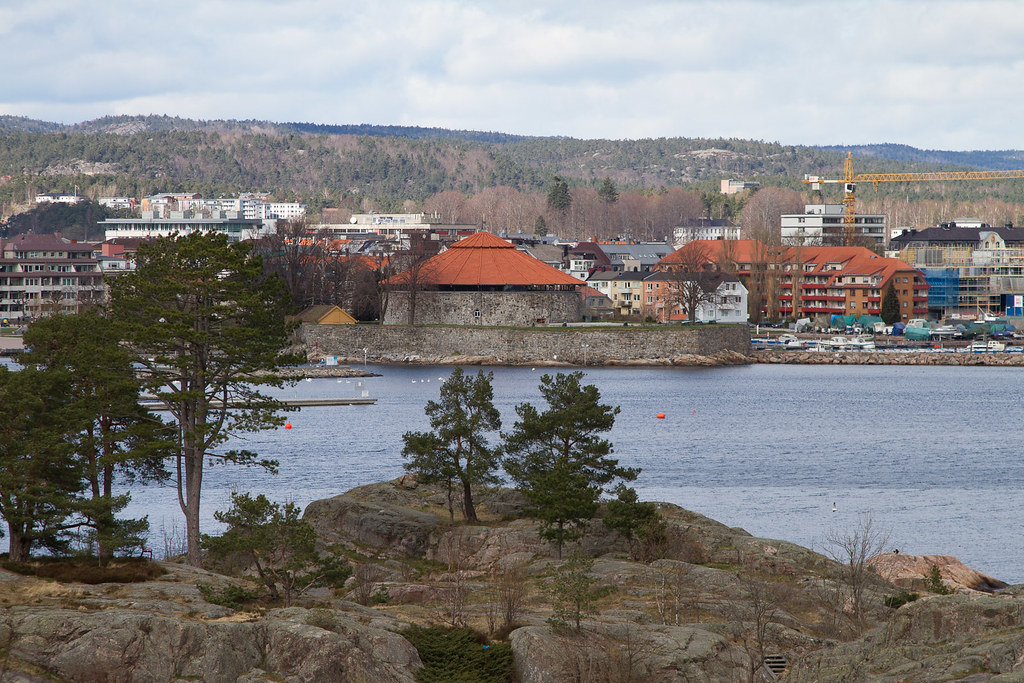 Kristianholm festning sett fra Odderøya